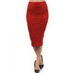 red midi skirt
