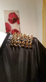 faux leather gold spike dress