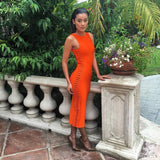 Side Weaved bandage dress