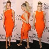 Side Weaved bandage dress