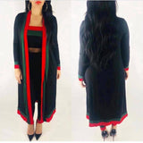 3 Piece Red And Green Robe Set