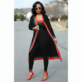 3 Piece Red And Green Robe Set