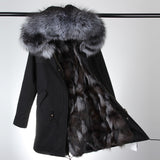 Hooded Fur Coat