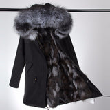 Hooded Fur Coat