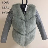 Faux Fur and Leather Jacket