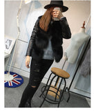 Faux Fur and Leather Jacket