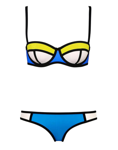 Multi Color 2 piece Swim Suit