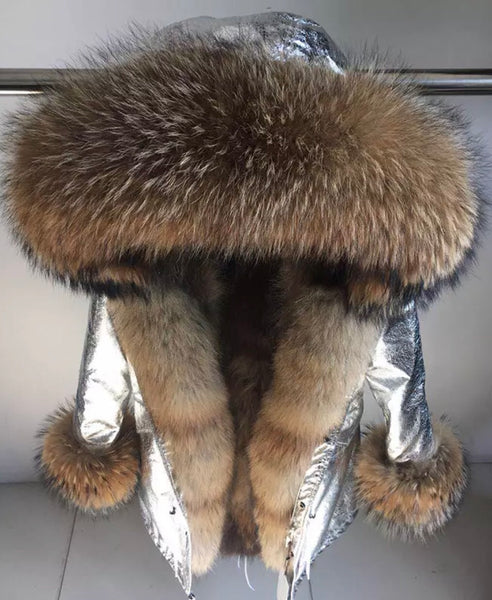 Silver Fox Fur Parka