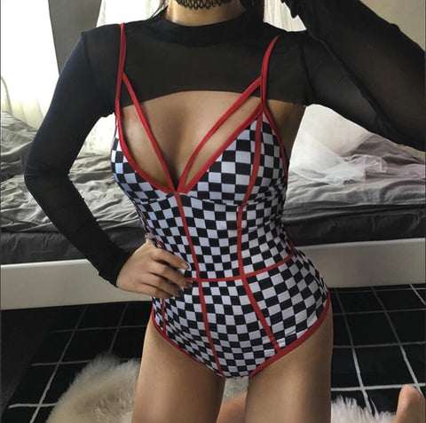 Checkered Bodysuit