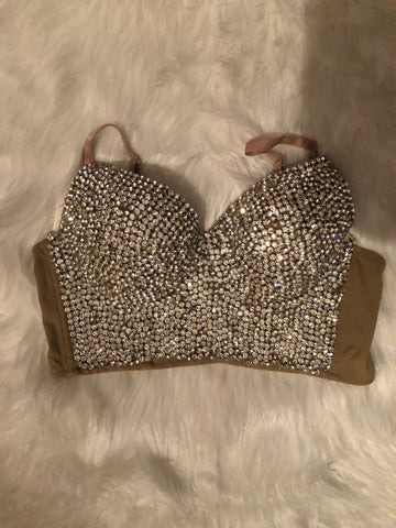 Studded Corset nude bra