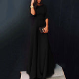 Women's Half Sleeve Floor Length, Casual, Loose Dress
