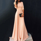 Women's Half Sleeve Floor Length, Casual, Loose Dress